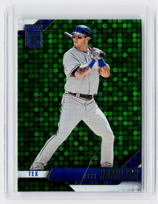 2026 Panini Donruss Elite Baseball Josh Hamilton #91 Green Texas Rangers - front