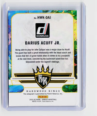 2025-26 Panini Donruss Hardwood Kings Darius Acuff Jr. Autograph Rookie Card HWK-DAJ - back