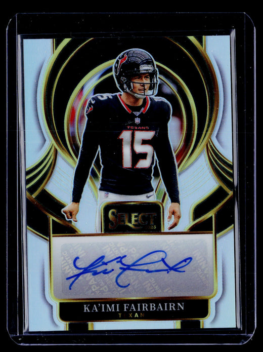 2025 Panini Select Signatures Silver Prizm Ka'imi Fairbairn #SIP-KFN Auto - front