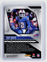 2024 Panini Prizm Football Red White and Blue Prizm Ray Davis RC #382 Buffalo Bills - back