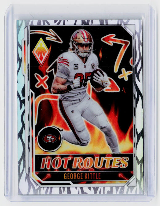 2022 Panini Phoenix Hot Routes Zebra George Kittle HR-29 - front