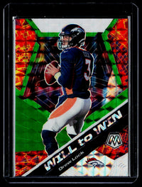 2020 Panini Mosaic Will to Win Drew Lock #WW17 Prizm Reactive Green - front