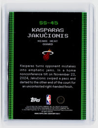 2024-25 Topps Space Slam Kasparas Jakucionis RC #SS-45 Miami Heat - back