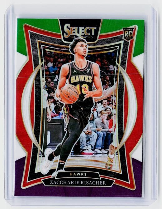 2024-25 Panini Select Basketball Zaccharie Risacher Concourse RC #86 Atlanta Hawks - front