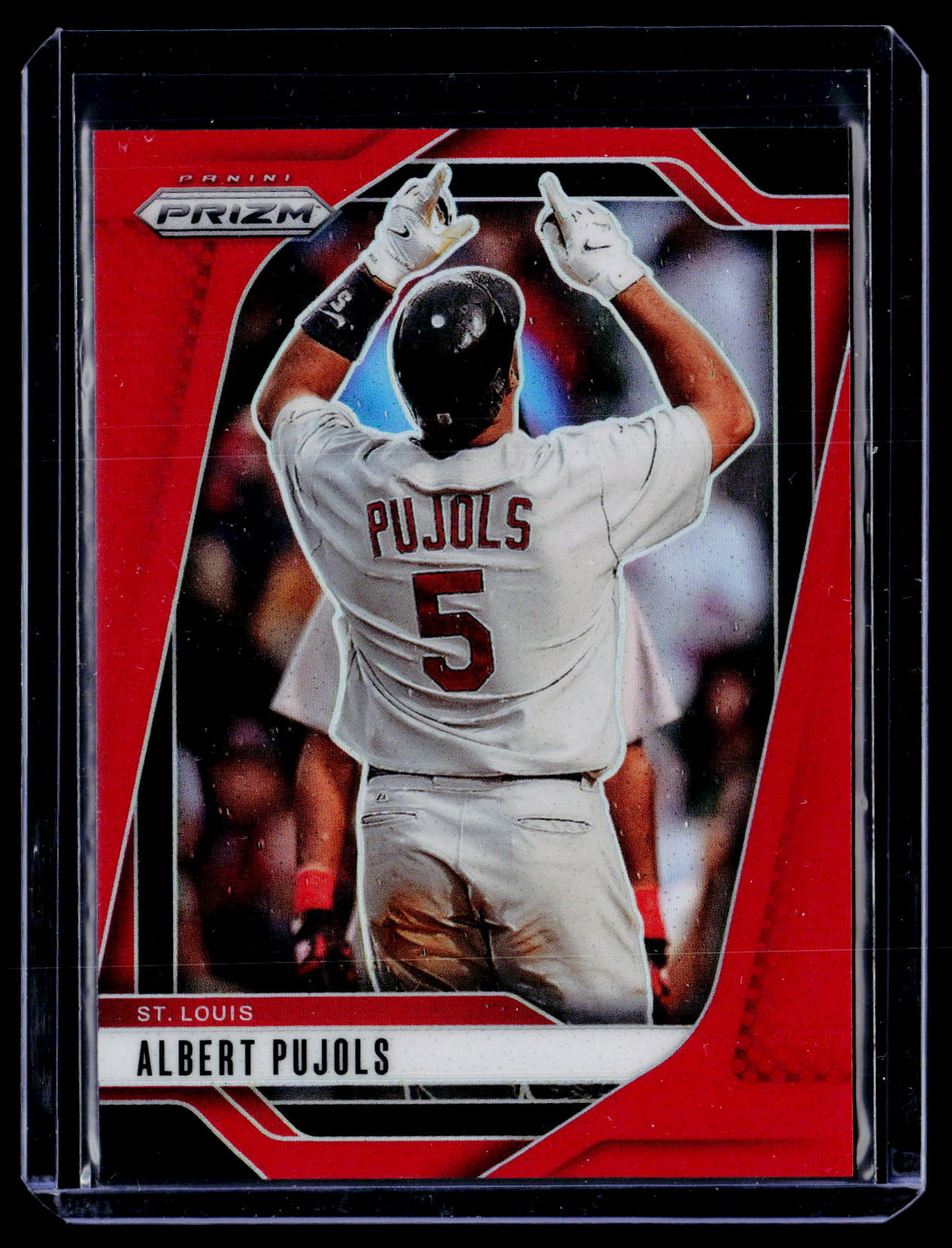 2025 Panini Prizm Baseball Albert Pujols Red Prizm #97 /299 - front