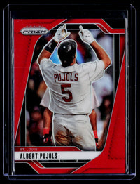 2025 Panini Prizm Baseball Albert Pujols Red Prizm #97 /299 - front