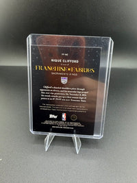 2025 Topps Franchise Fabrics Nique Clifford Rookie Memorabilia Card FF-NC - back