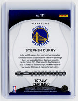 2024-25 Panini Totally Certified Stephen Curry #111 Golden State Warriors - back