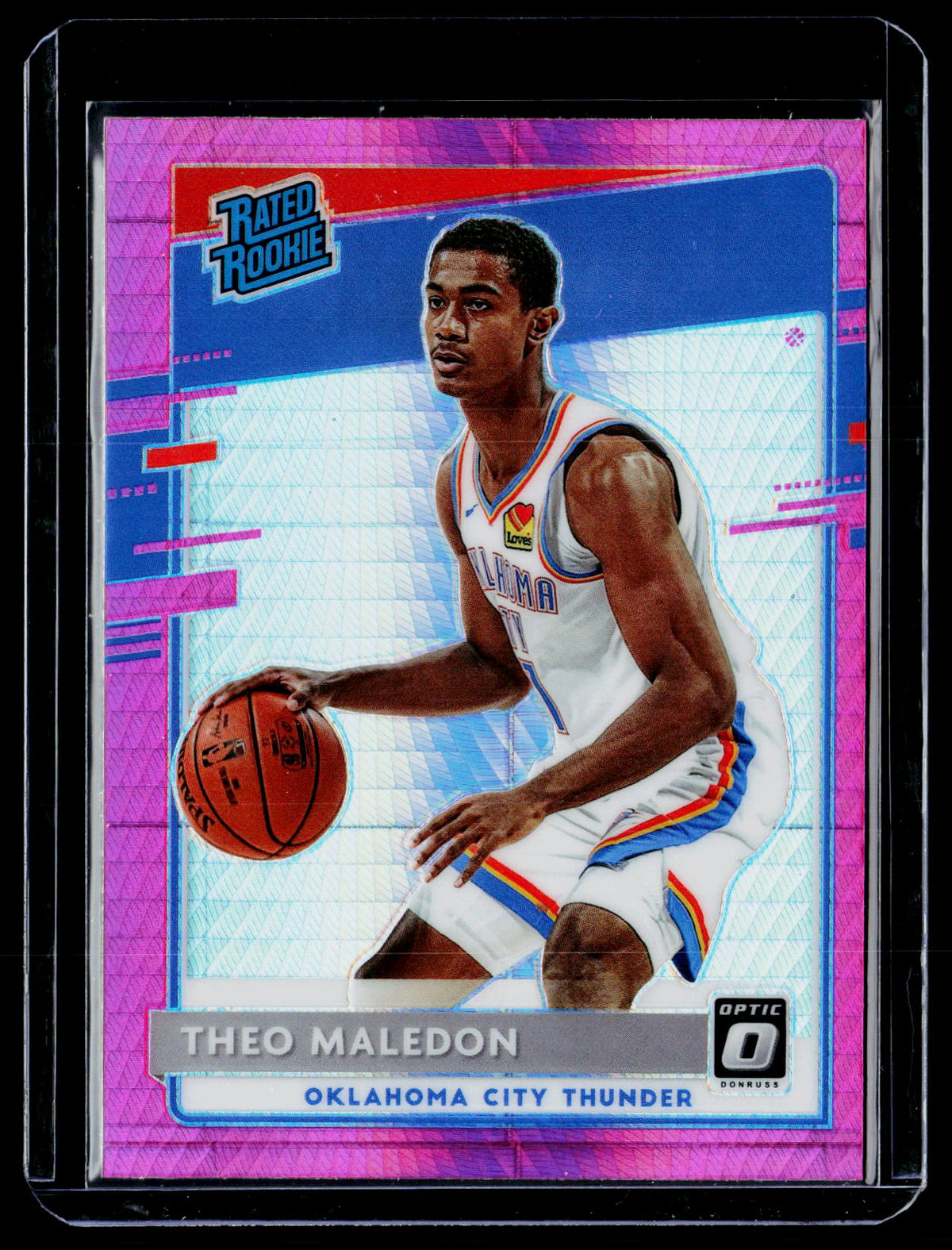 2020-21 Panini Donruss Optic Rated Rookie Theo Maledon Pink Velocity #184 - front