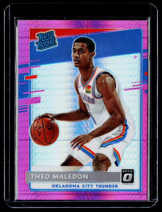 2020-21 Panini Donruss Optic Rated Rookie Theo Maledon Pink Velocity #184 - front