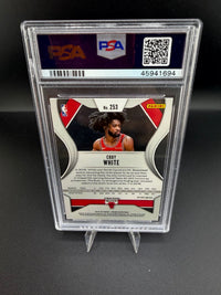 2019 Panini Prizm Hyper Prizm Coby White RC #253 PSA 9 Chicago Bulls - back