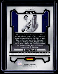 2024 Panini Prizm Baseball Bob Feller #227 Cleveland - back