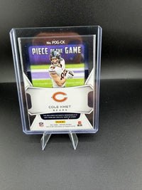 2021 Panini Certified Piece of the Game Cole Kmet POG-CK Memorabilia 163/249 - back