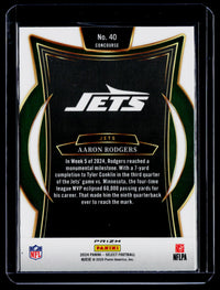 2024 Panini Select Football Aaron Rodgers #40 Concourse New York Jets - back