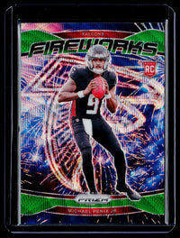 2024 Panini Prizm - Fireworks Silver Prizm #16 Michael Penix Jr. - front