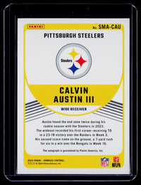 2024 Panini Donruss Football Signature Marks Calvin Austin III Autograph #SMA-CAU - back