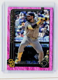 2025 Topps Update Series US147 Tirso Ornelas RC Pink Foil San Diego Padres - front
