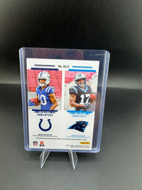 2024 Panini Contenders Rookie Ticket Dual Swatches Adonai Mitchell / Xavier Legette DS-6 - back