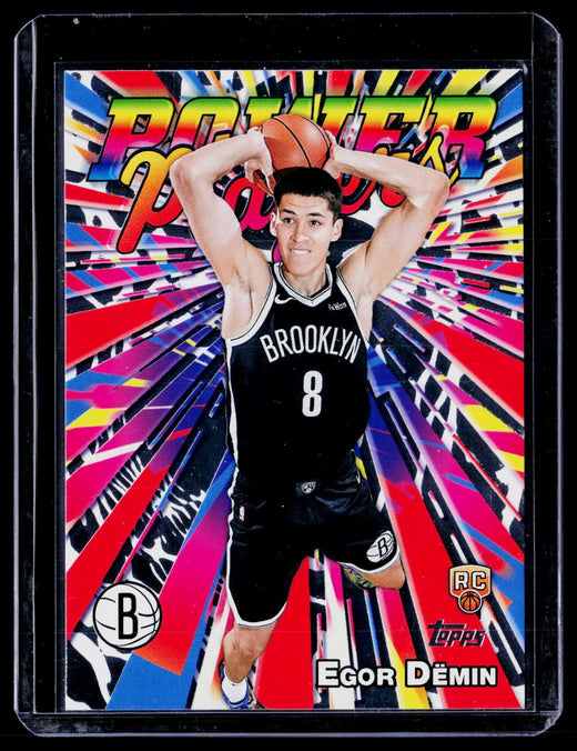 2024-25 Topps Basketball Power Players Rookie Egor Demin PP-18 Brooklyn Nets - front