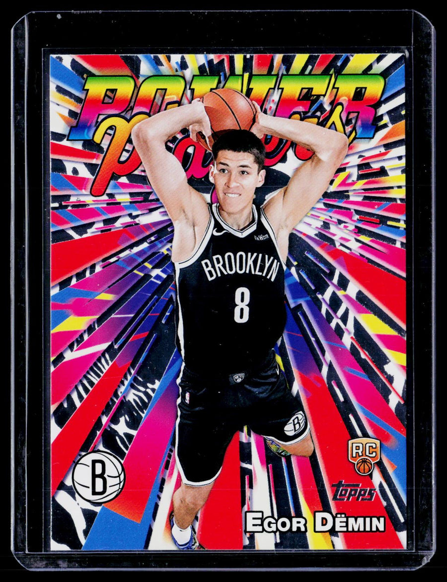 2024-25 Topps Basketball Power Players Rookie Egor Demin PP-18 Brooklyn Nets - front