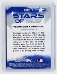 2026 Topps Stars of MLB Yoshinobu Yamamoto SMLB-43 Los Angeles Dodgers - back