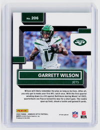 2022 Panini Donruss Optic Rated Rookie #206 Garrett Wilson New York Jets - back
