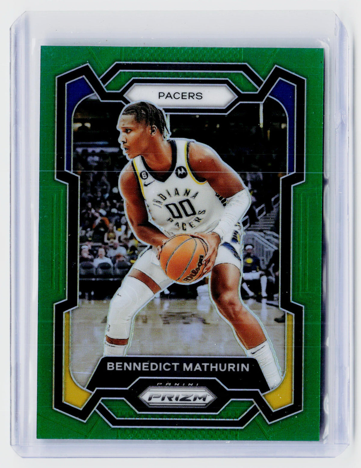 2023-24 Panini Prizm Benedict Mathurin #14 Green Prizm Indiana Pacers - front