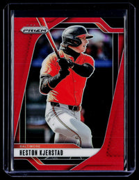 2025 Panini Prizm Baseball Heston Kjerstad Red Prizm #211 /299 - front