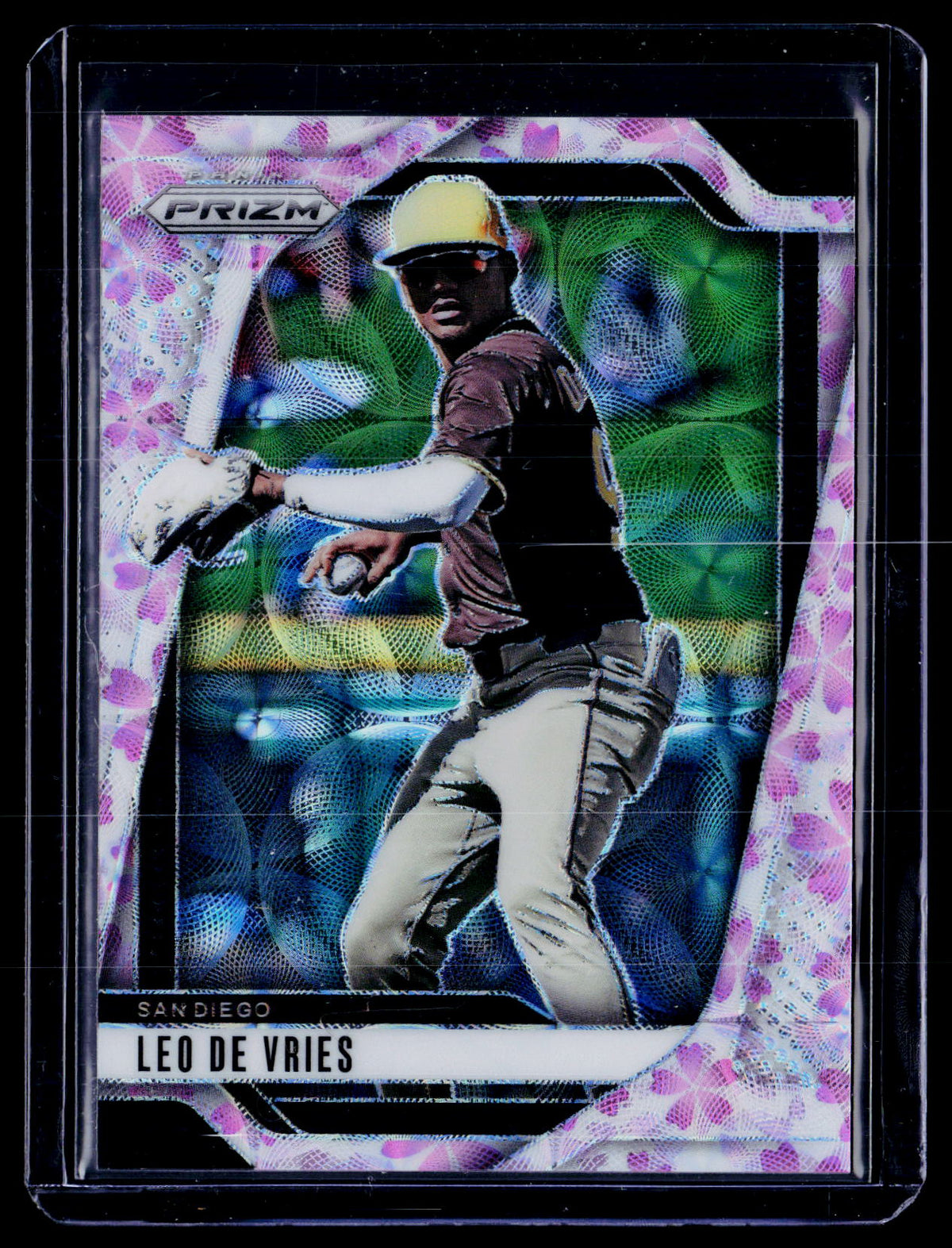 2025 Panini Prizm Baseball Leo De Vries #47 Floral Design /20 - front