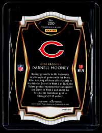 2020 Panini Select Football Darnell Mooney Rookie Card #200 Chicago Bears - back