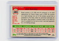 2025 Topps Chrome Bryan King Rookie Card Houston Astros - back