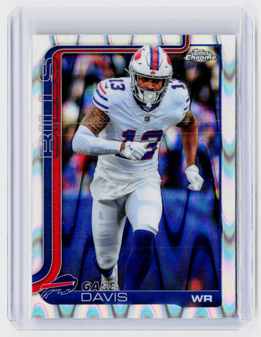 2025 Topps Chrome Gabe Davis Refractor #142 Buffalo Bills - front