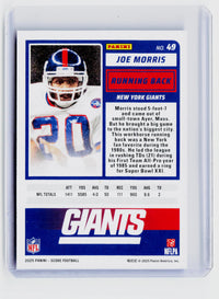 2025 Panini Score Football Showcase Joe Morris #49 248/250 - back