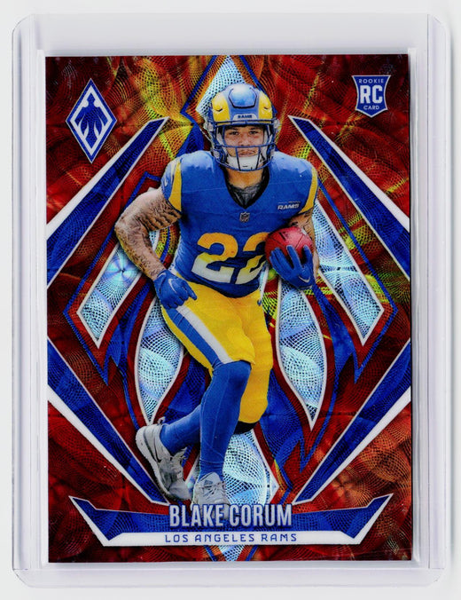 2024 Panini Phoenix Blake Corum Rookie Red Parallel /350 #158 - front