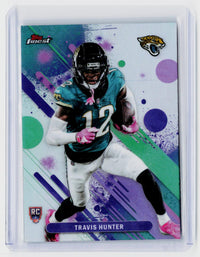 2025 Topps Finest Football Travis Hunter RC #22 Refractor Jacksonville Jaguars - front