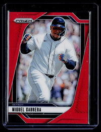 2025 Panini Prizm Baseball Miguel Cabrera Red Prizm #233 /299 - front