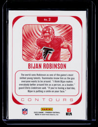 2025 Panini Phoenix Football Contours Bijan Robinson #2 Atlanta Falcons - back