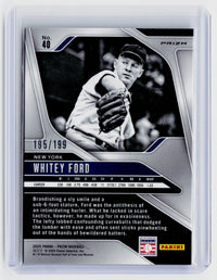 2025 Panini Prizm Baseball Whitey Ford Blue Prizm #40 195/199 - back