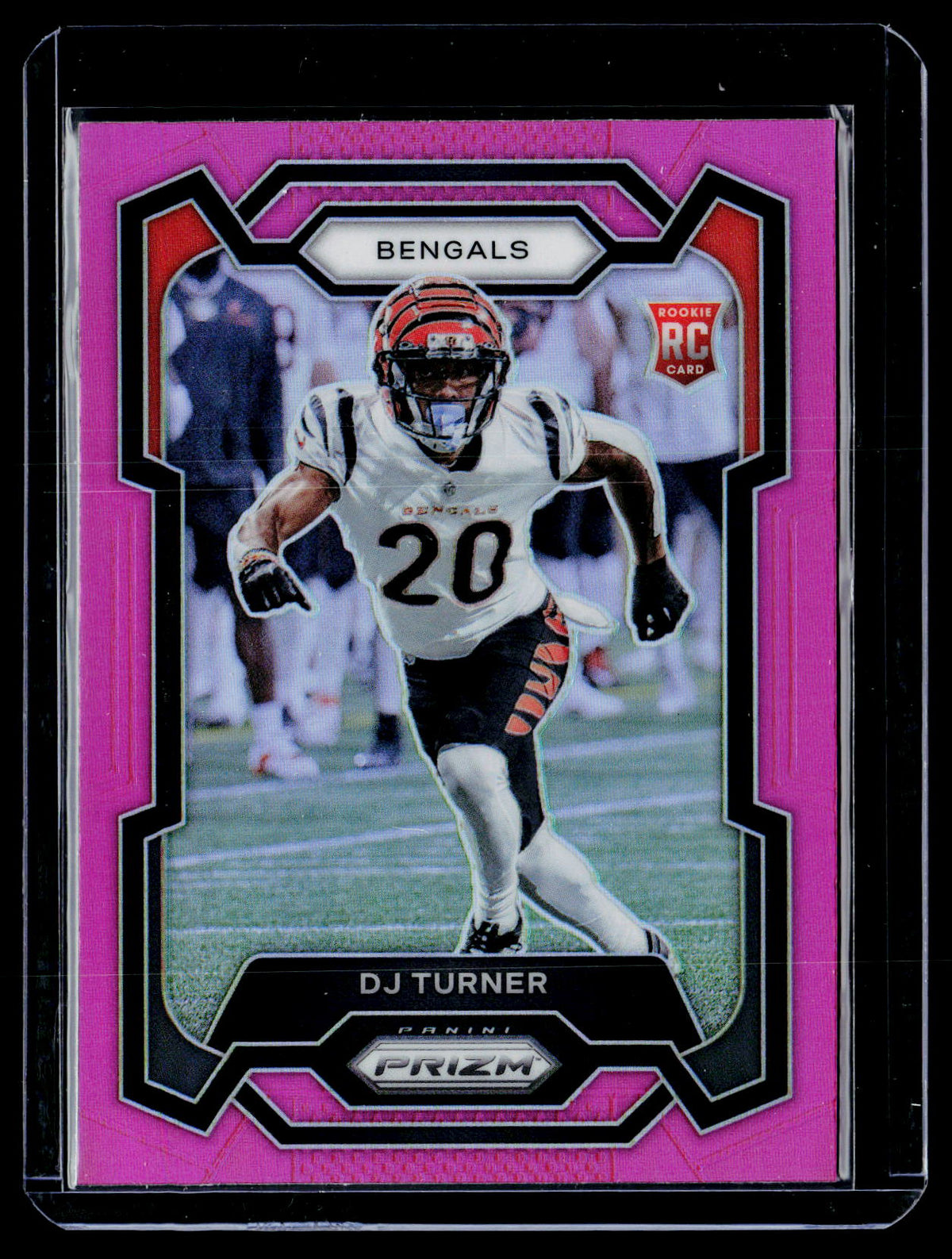 2023 Panini Prizm Football DJ Turner Pink Prizm Rookie #319 - front