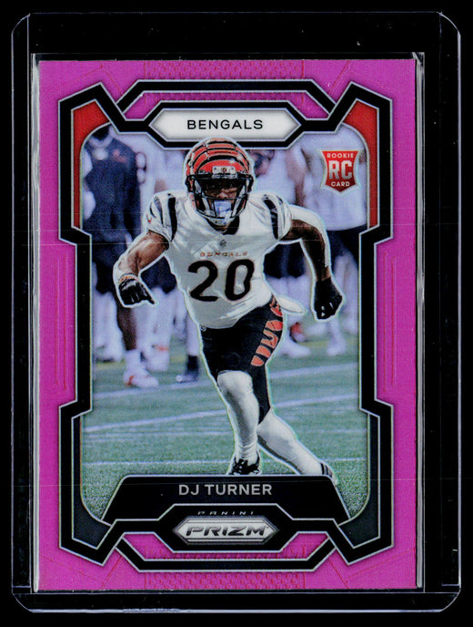 2023 Panini Prizm Football DJ Turner Pink Prizm Rookie #319 - front