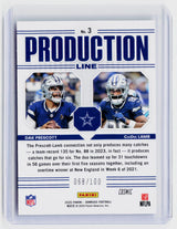 2025 Panini Donruss Production Line Cosmic #3 Dak Prescott CeeDee Lamb /100 - back