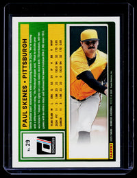 2025 Panini Donruss Baseball Paul Skenes Stars #29 Serial 211/250 - back