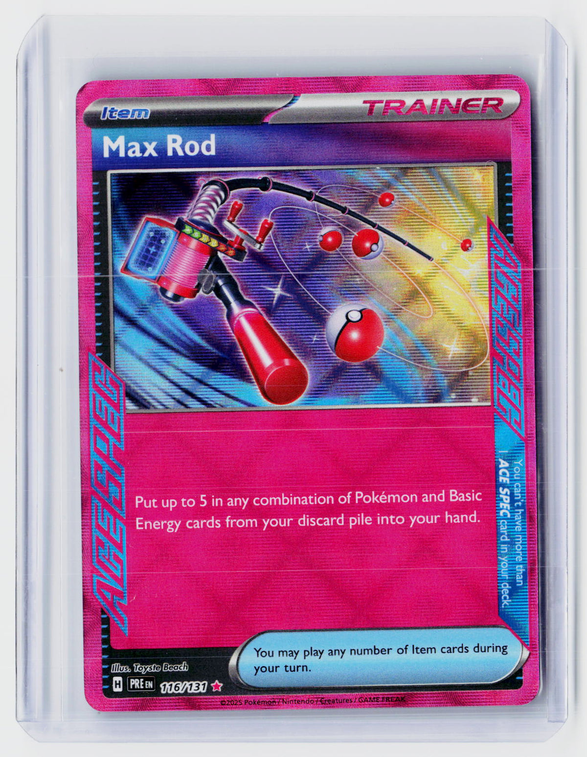 2025 Pokémon TCG Prismatic Evolutions Max Rod #116/131 - front