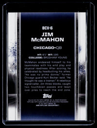 2025 Topps Signature Class 1982 Draft Class Jim McMahon BCV-6 Chicago Bears - back