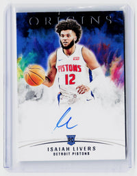 2021-22 Panini Origins Isaiah Livers Rookie Autographs RA-LIV RC Auto - front