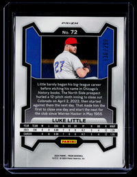 2024 Panini Prizm Baseball Luke Little Red Prizm Rookie #72 /299 - back