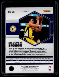 2020-21 Panini Mosaic Basketball Malcolm Brogdon #26 Indiana Pacers - back