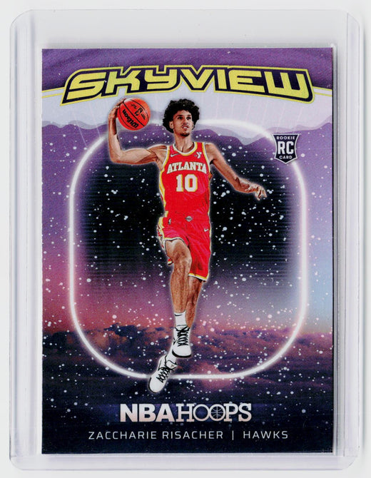 2024-25 Panini Hoops Skyview #23 Zacharie Risacher Rookie Card Atlanta Hawks - front