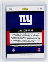 2025 Panini Revolution Football Jaxson Dart Cosmo Rookie Card #219 New York Giants - back