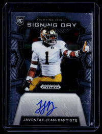 2024 Panini Prizm Draft Picks Signing Day Javontae Jean-Baptiste Autograph RC #SD-JJB - front